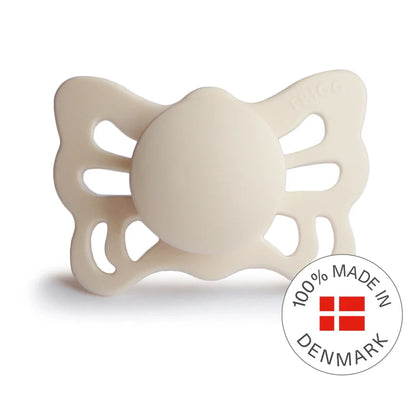 FRIGG Butterfly Anatomical Silicone Pacifier – Cream (Size 1 & Size 2)