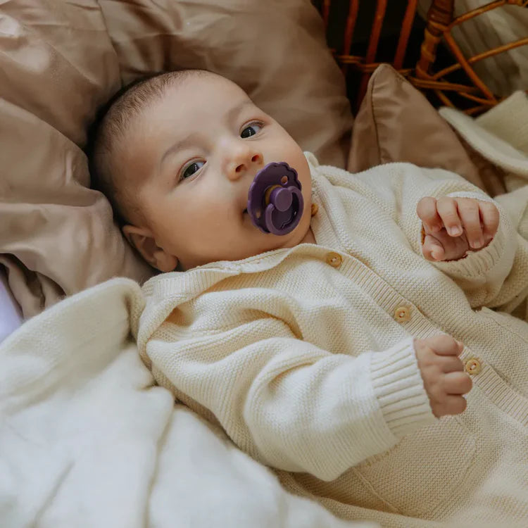 FRIGG Daisy Round Latex Pacifier – Violet Dream (Size 1 & Size 2)