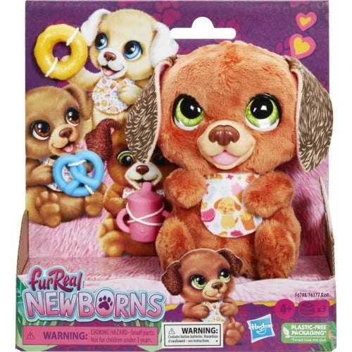FurReal Newborns – Plush Puppy [F6377], Interactive Soft Toy Pet with Sounds & Movements, Ages 4+
