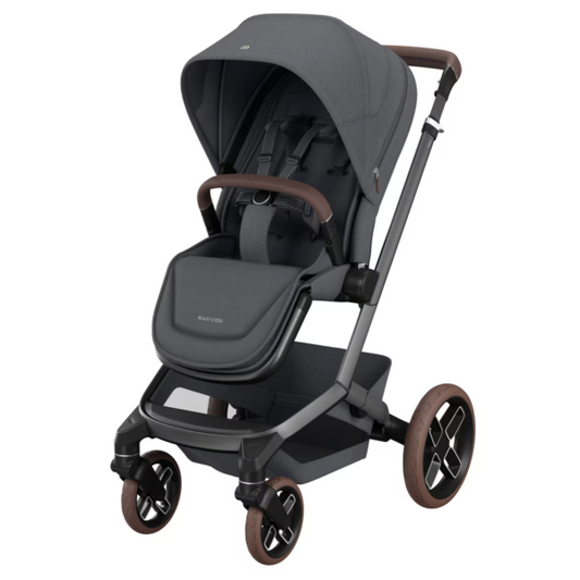 Maxi-Cosi Fame Stroller with Bassinet, Close2Me Adjustable Bassinet, LumiRide System, SlideTech Travel System, ClimaFlow Seat, 0-4 Years, Twillic Black