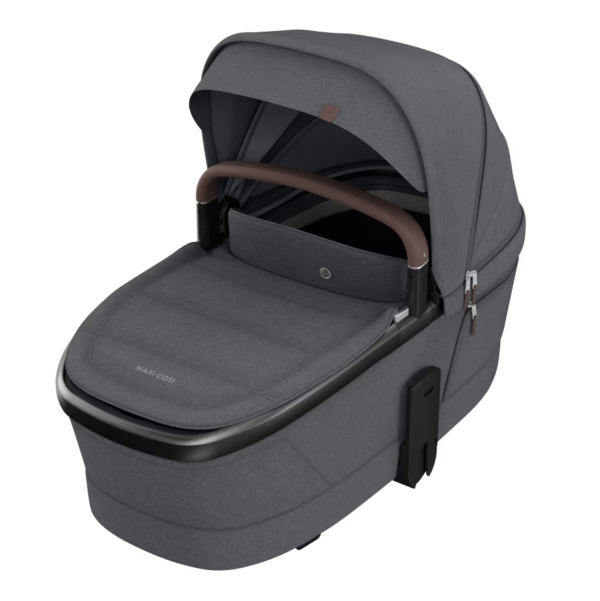 Maxi-Cosi Fame Stroller with Bassinet, Close2Me Adjustable Bassinet, LumiRide System, SlideTech Travel System, ClimaFlow Seat, 0-4 Years, Twillic Black