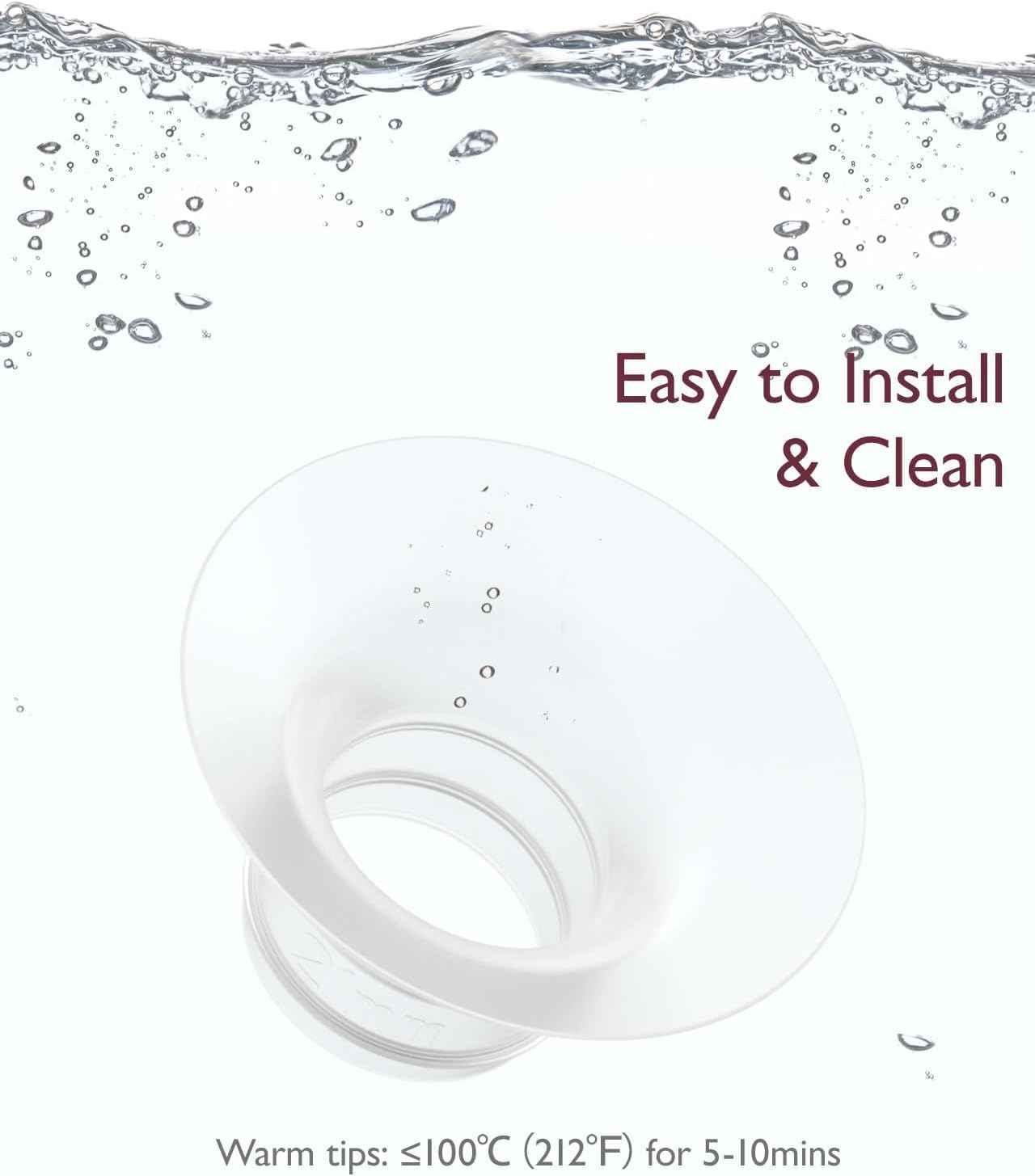 Momcozy Flange Insert for Mobile Flow M9 – 4PCS BPA-Free Silicone Replacement Inserts for Comfortable &amp; Efficient Pumping