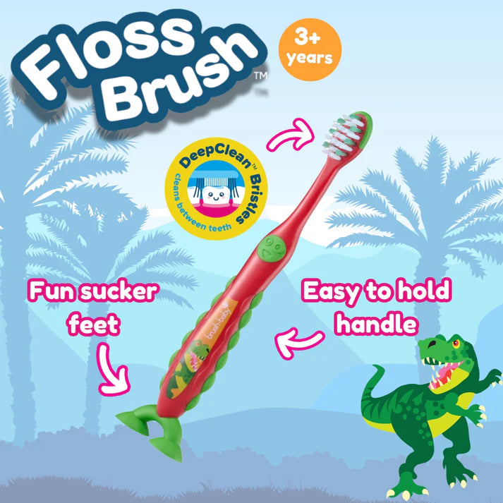 Brush Baby - Flossbrush 3-6 yrs Mixed Colours