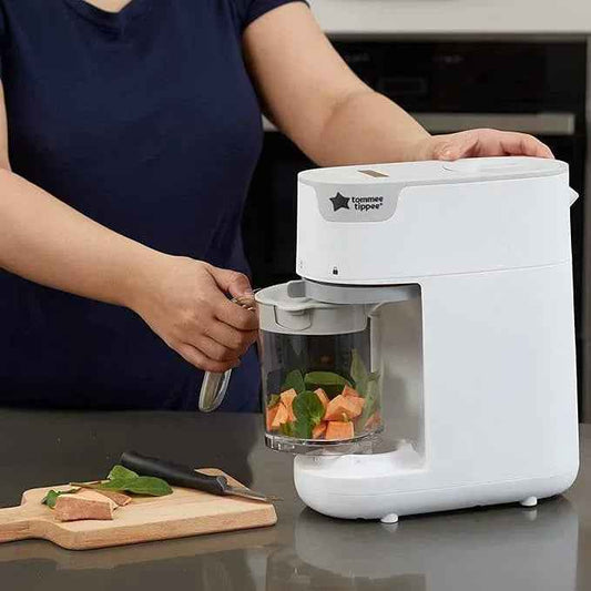 Tommee Tippee Baby Food Maker - Quick - Cook Blender and Steamer for All Stages of Baby Weaning, 200g Capacity - Adenzo Comfies