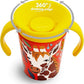 Munchkin Miracle 360° WildLove Trainer Cup| 6 oz/177 ml |Spill-Proof| BPA-Free Toddler Cup with 360° Drinking Edge - Eco-Friendly Packaging |Giraffe