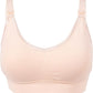 OKUS Full Cup Maternity & Nursing Bra - Non Wired Removable Breathable Pads - Wireless Clip Down Breastfeeding Bra - Adjustable Shoulder Straps Bra - Easy One Hand Opening Buckles