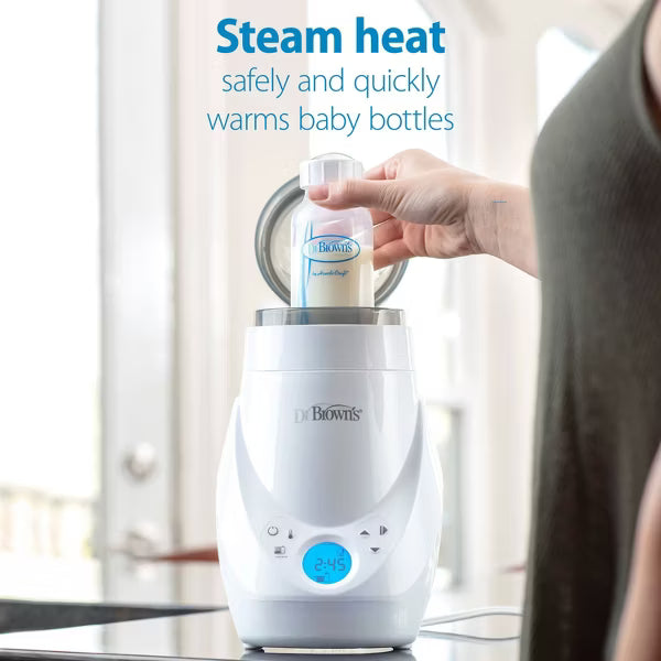 Dr. Brown’s Electric Baby Bottle Sterilizer – Steam Sterilizer for 6 Bottles, Kills 99.9% Germs, Auto Shut-Off, BPA-Free