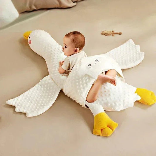Big White Goose Baby Exhaust Pillow Newborn Aircraft Throwing Pillow Soothing Baby Sleeping God - Adenzo Comfies
