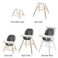 3-in-1 Convertible Baby High Chair – Adjustable Feeding Chair to Toddler Seat & Stool, 5-Point Harness, Wooden Legs
