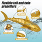 Outamateur Remote Control Shark with 2PCS 700mAh Rechargable Battery, 2.4G RC Shark Fish Boat Toy, Mini Radio Electronic Shark, Fish Boat Toy Simulation Toy for Kids - Adenzo Comfies