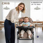 Neobreez CRIS Ultra Compact Lightweight Foldable Baby High Chair | Quick and Easy Fold| Removable and Adjustable Foot Tray| 5-point Safety Harness | Toddler Feeding Chair Portable For Travel(5kg). - Adenzo Comfies