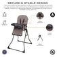 Neobreez CRIS Ultra Compact Lightweight Foldable Baby High Chair | Quick and Easy Fold| Removable and Adjustable Foot Tray| 5-point Safety Harness | Toddler Feeding Chair Portable For Travel(5kg). - Adenzo Comfies