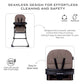 Neobreez CRIS Ultra Compact Lightweight Foldable Baby High Chair | Quick and Easy Fold| Removable and Adjustable Foot Tray| 5-point Safety Harness | Toddler Feeding Chair Portable For Travel(5kg). - Adenzo Comfies