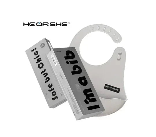 HE OR SHE Infant Bib – Lightweight, Easy‑Clean, Comfortable Fit for Boys and Girls - Adenzo Comfies