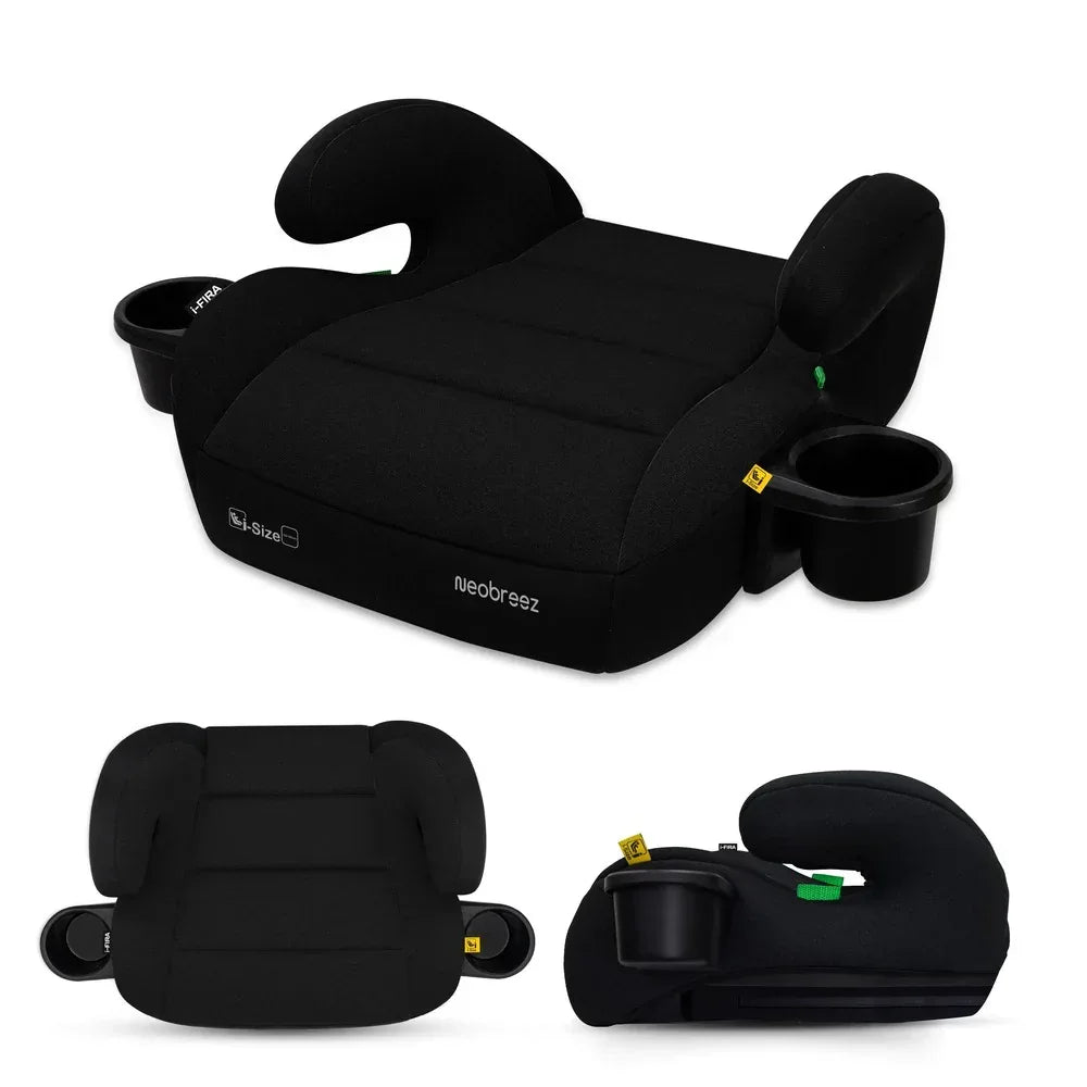 Neobreez i - FIRA i - Size Kids Backless Booster Car Seat, Double padded Foam, Compact,Kids Car Seat,2 Cup Holder,ECER129(6 - 12yrs,125 - 150cm,22 - 36kg - Adenzo Comfies