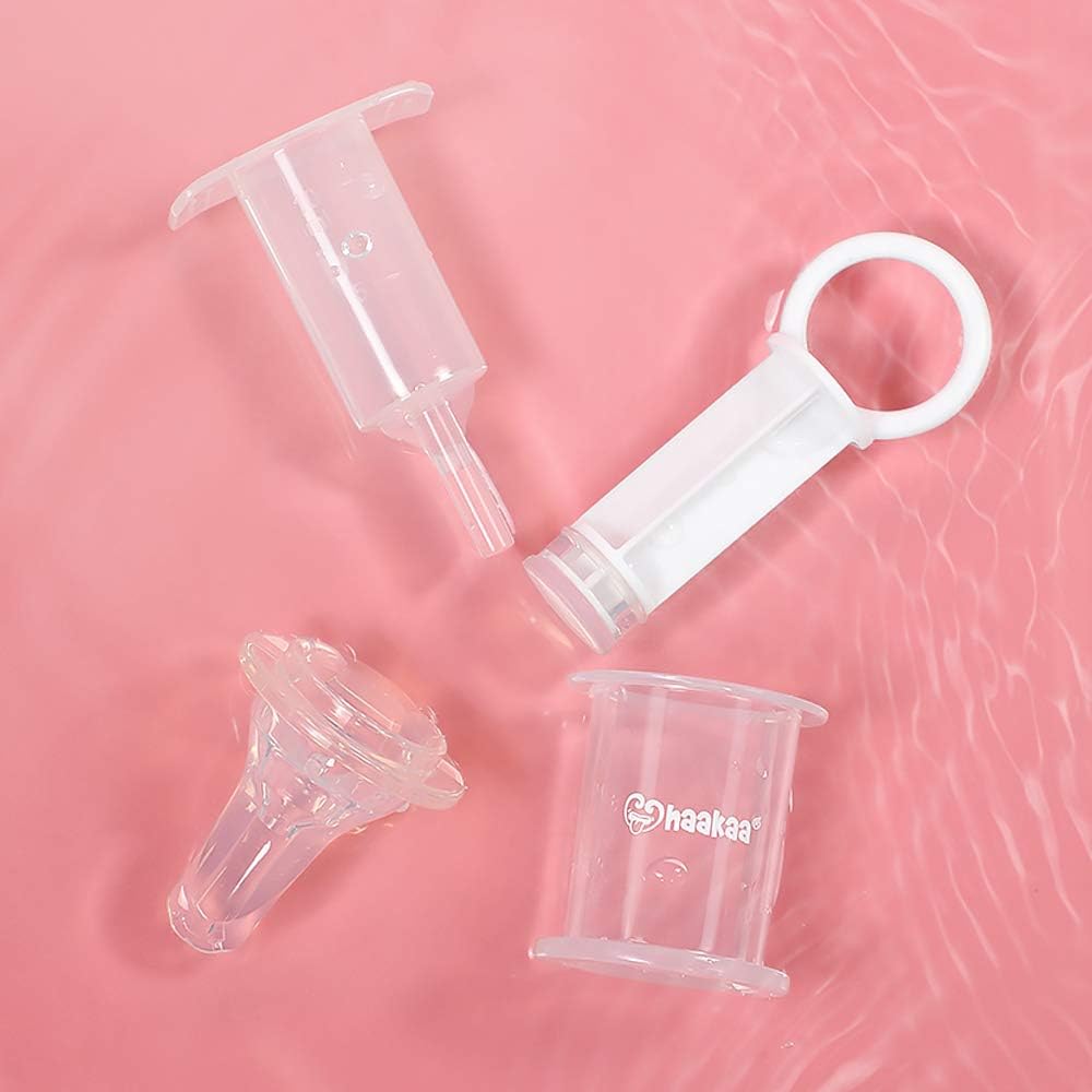 Haakaa Baby Oral Feeding Syringe – Infant Medicine Dispenser, Liquid Nutritional Supplement Applicator, Easy‑Use Silicone Pacifier‑Style Syringe for Newborns and Toddlers