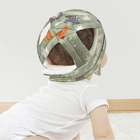 Baby Safety Helmet for Infants 6–15 Months – Soft Cotton Head Protector, Adjustable Anti - Collision Cap for Crawling, Sitting & Walking - Adenzo Comfies
