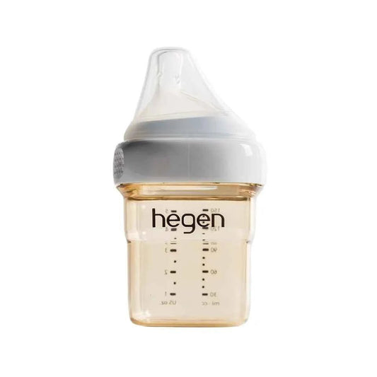 Hegen - PCTO Feeding Bottle 150ml PPSU With Slow Flow Teat 1-3M - White - Adenzo Comfies