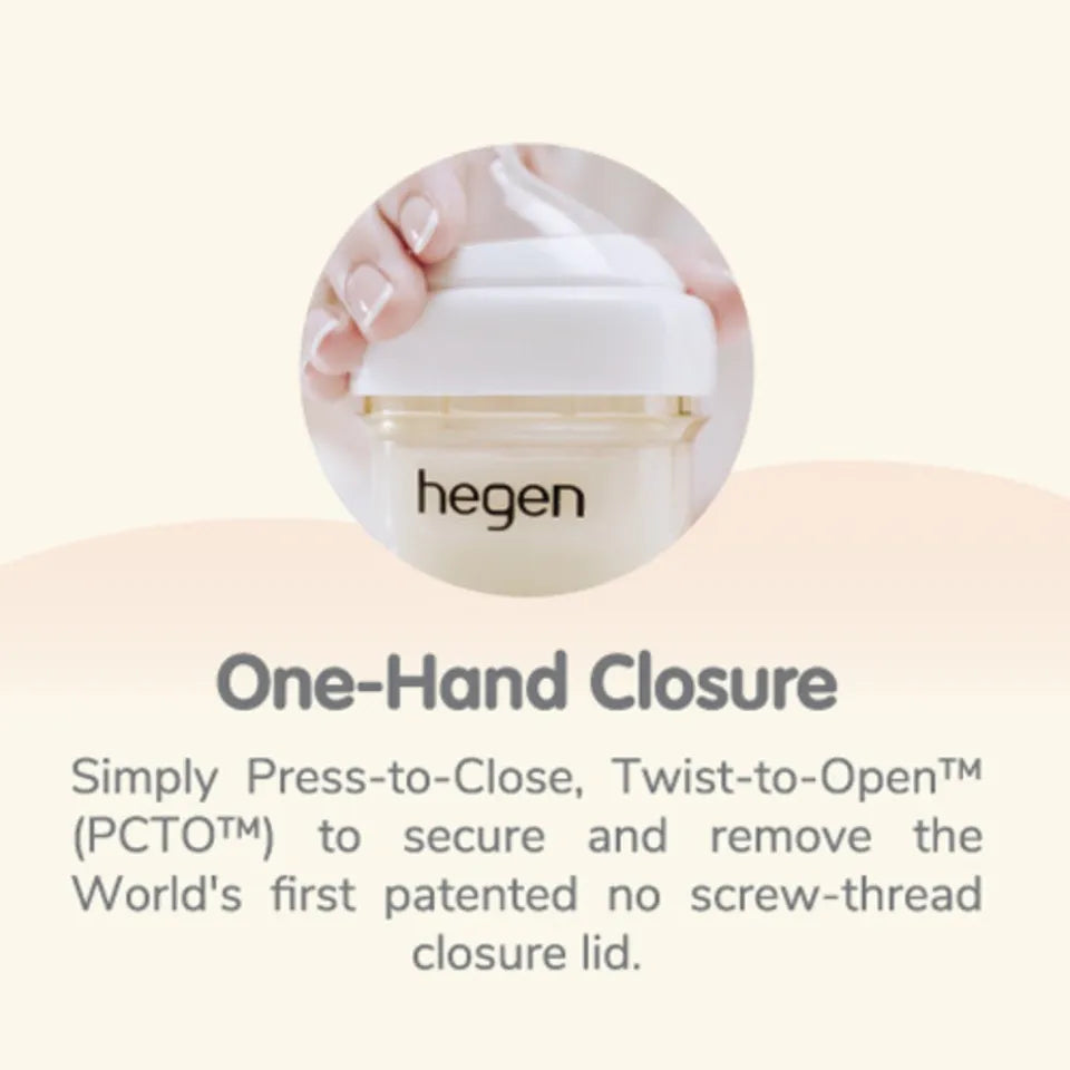 Hegen - PCTO Feeding Bottle 150ml PPSU With Slow Flow Teat 1-3M - White
