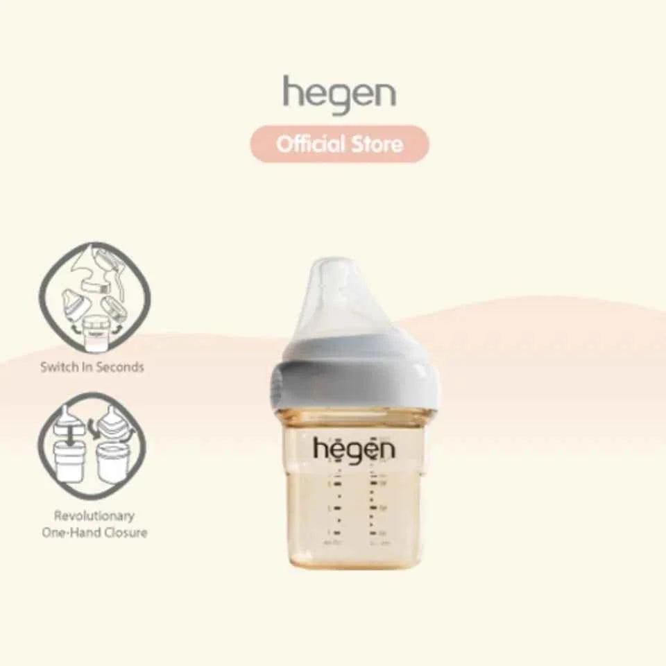 Hegen - PCTO Feeding Bottle 150ml PPSU With Slow Flow Teat 1-3M - White
