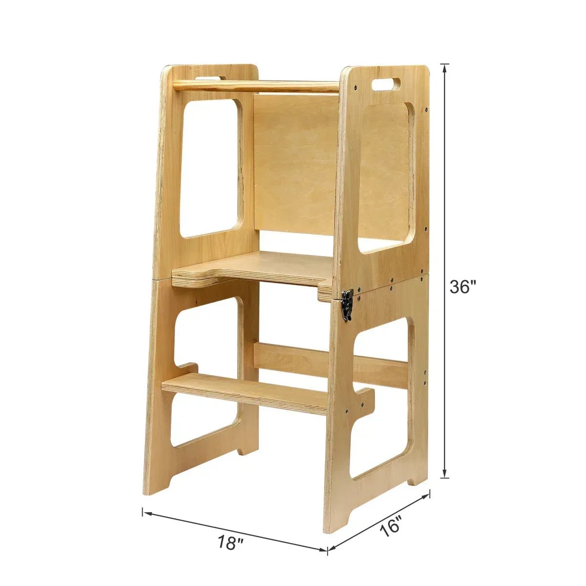 Adjustable Wooden Helper Tower with Chalkboard Kitchen Step Stool for Toddlers and Kids - Adenzo Comfies