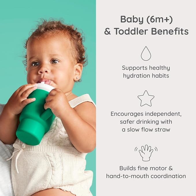 Infantino My 1st Tumbler – Alpine, 9oz, BPA‑Free Silicone - Adenzo Comfies