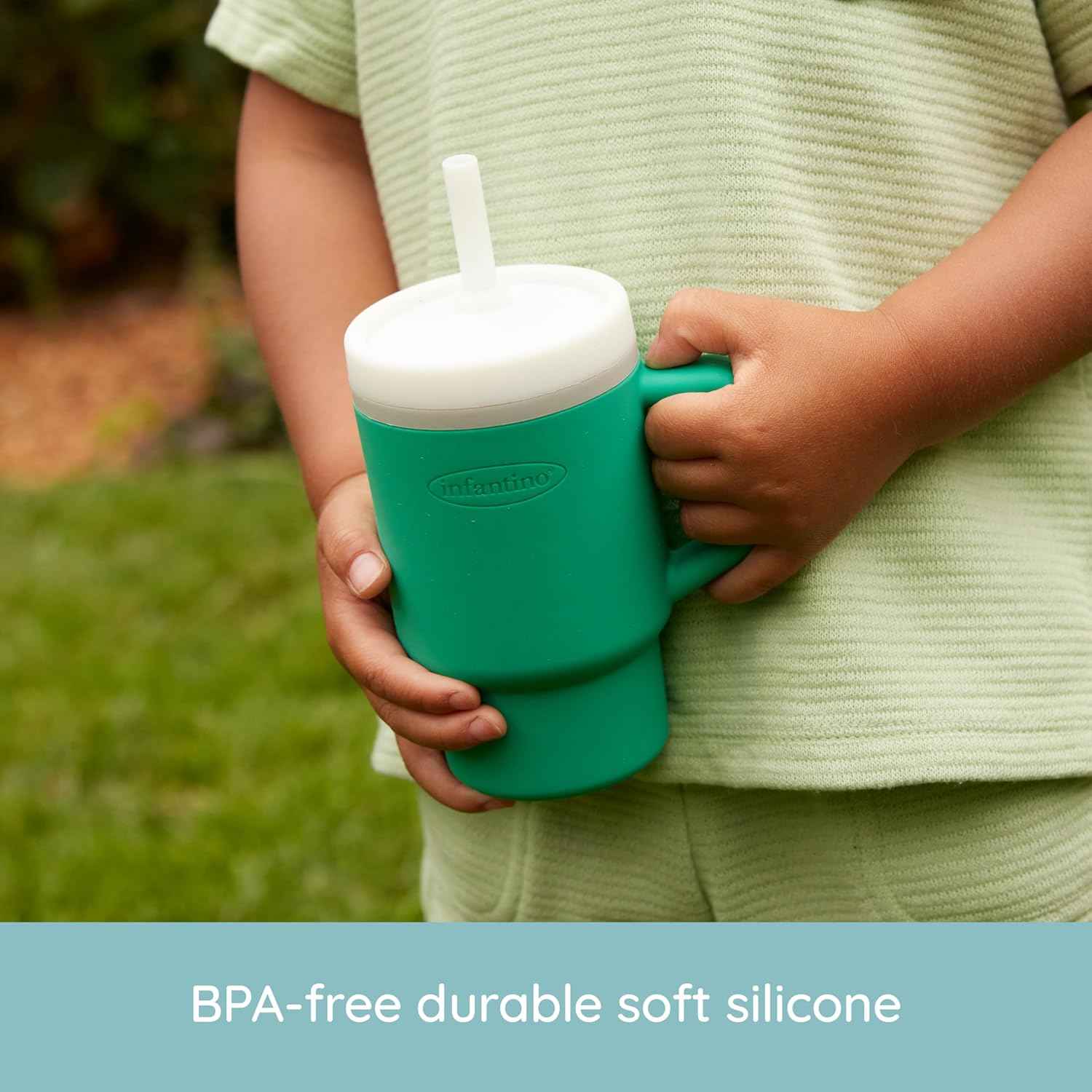Infantino My 1st Tumbler – Alpine, 9oz, BPA‑Free Silicone - Adenzo Comfies