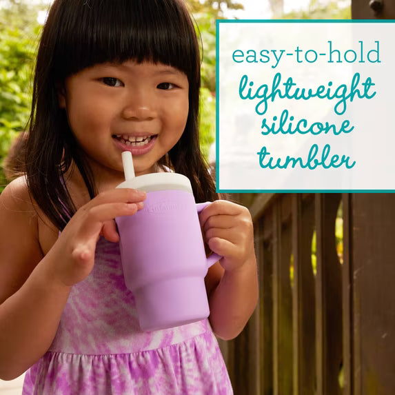Infantino My 1st Tumbler – Moody Blue & Lilac, Baby Spill‑Proof Training Cup, 6M+, BPA‑Free