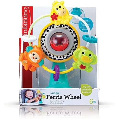 Infantino Jungle Ferris Activity Wheel Suction Cup Table  Age- 3 Months & Above