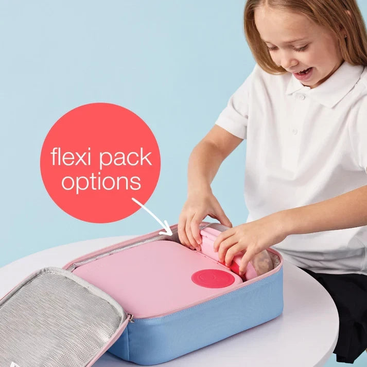 B.box Flexi Insulated Lunch Bag | Fits Large Lunchbox & Snackbox | Machine Washable, Eco-Friendly, Leak-Resistant Kids Lunch Bag