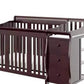 4 - in - 1 Convertible Baby Crib & Changer, Crib Changer With Drawers, Adjustable Mattress Height & Toddler Bed Conversion - Adenzo Comfies