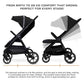 Neobreez VENTO All Terrain Stroller High Landscape Stroller One Hand Fold Travel and Adventure Buggy Stroller Outdoor Stroller, UV&Waterproof Canopy, Bag, Phone&Cup Holder&Toy Strap, LED lights,0-4yrs,22kg.