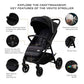 Neobreez VENTO All Terrain Stroller High Landscape Stroller One Hand Fold Travel and Adventure Buggy Stroller Outdoor Stroller, UV&Waterproof Canopy, Bag, Phone&Cup Holder&Toy Strap, LED lights,0-4yrs,22kg.
