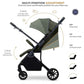 Neobreez QUINT Reversible Handle Lightweight Compact Travel Stroller, Foldable Baby Stroller, Pushchair, Toddler Baby Trolley-Olive Green .