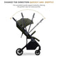 Neobreez QUINT Reversible Handle Lightweight Compact Travel Stroller, Foldable Baby Stroller, Pushchair, Toddler Baby Trolley-Olive Green .