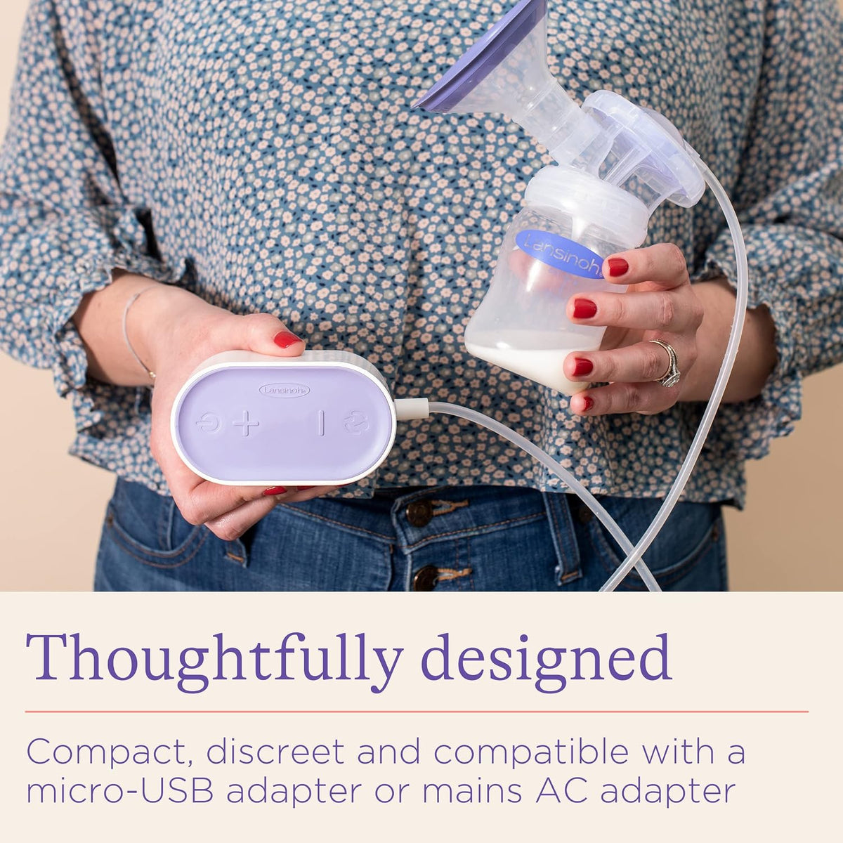 Lansinoh Compact Single Electric Breast Pump. - Adenzo Comfies