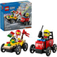 LEGO® City Pizza vs. Fire Truck Race Car Pack [60458] – 70‑Piece Soapbox Racing Playset with 2 Minifigures, Ages 5+