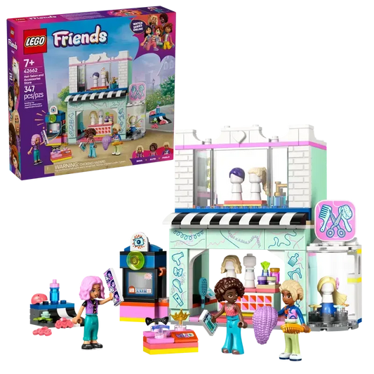 LEGO® Friends Hair Salon and Accessories Store [42662] – 347‑Piece 2‑Story Playset with 3 Mini‑Dolls, Styling Chairs, Wigs & Photo Booth, Ages 7+ - Adenzo Comfies