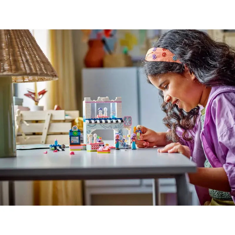 LEGO® Friends Hair Salon and Accessories Store [42662] – 347‑Piece 2‑Story Playset with 3 Mini‑Dolls, Styling Chairs, Wigs & Photo Booth, Ages 7+