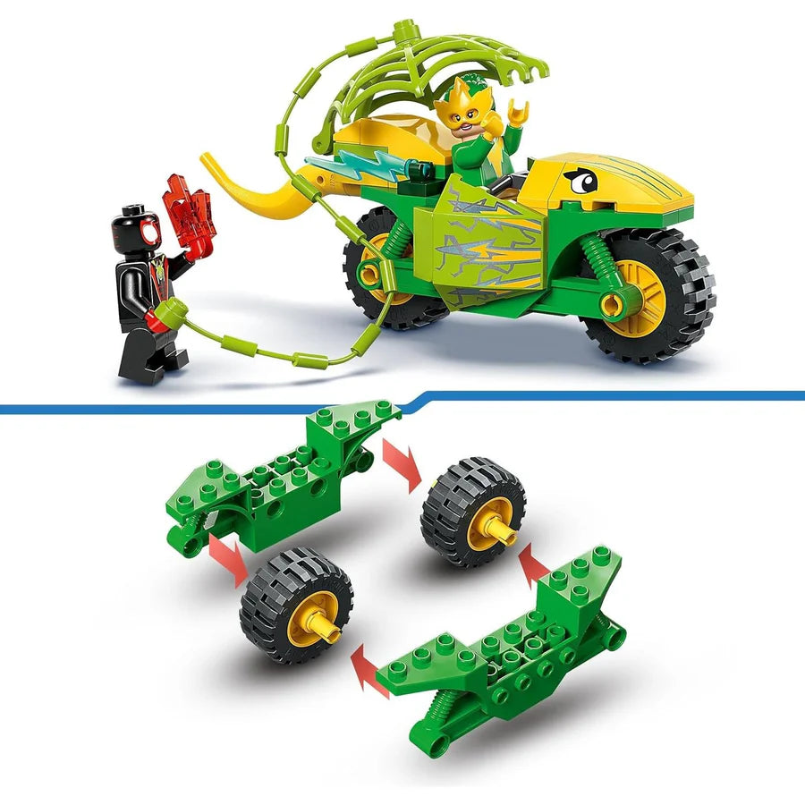 LEGO® Marvel Spin & Electro Dinosaur Vehicle Chase [11198] – 124‑Piece Super Hero Playset with Dino‑Vehicles & Minifigures, Ages 4+