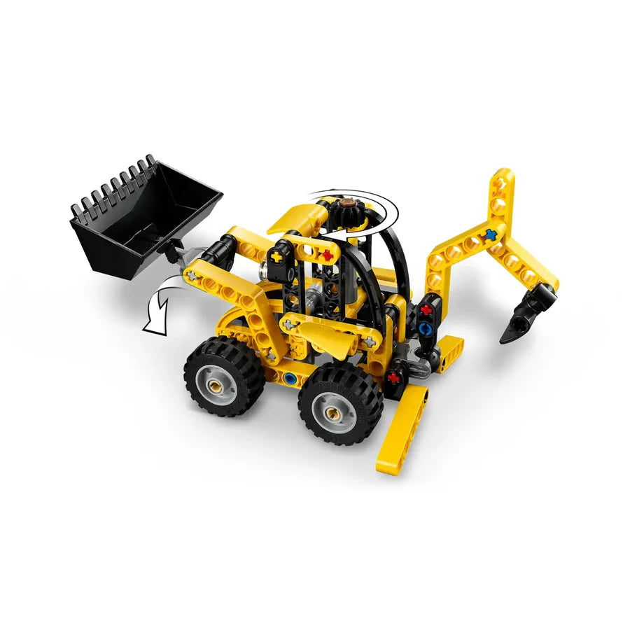 LEGO® Technic™ Backhoe Loader [42197] – 104‑Piece Construction Vehicle Playset with Scoop, Digger & Outriggers, Ages 7+