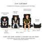 Neobreez i-BOSTONI Universal 3 in 1 Children‘s i-Size Deep toddler Child Car Seat, ECER129,Group 1/2/3, High Back Booster Seat, Adjustable Headrest,3-Point Safety Belt-9-36 kg,76-150 cm,15m to 12yrs-Black . - Adenzo Comfies