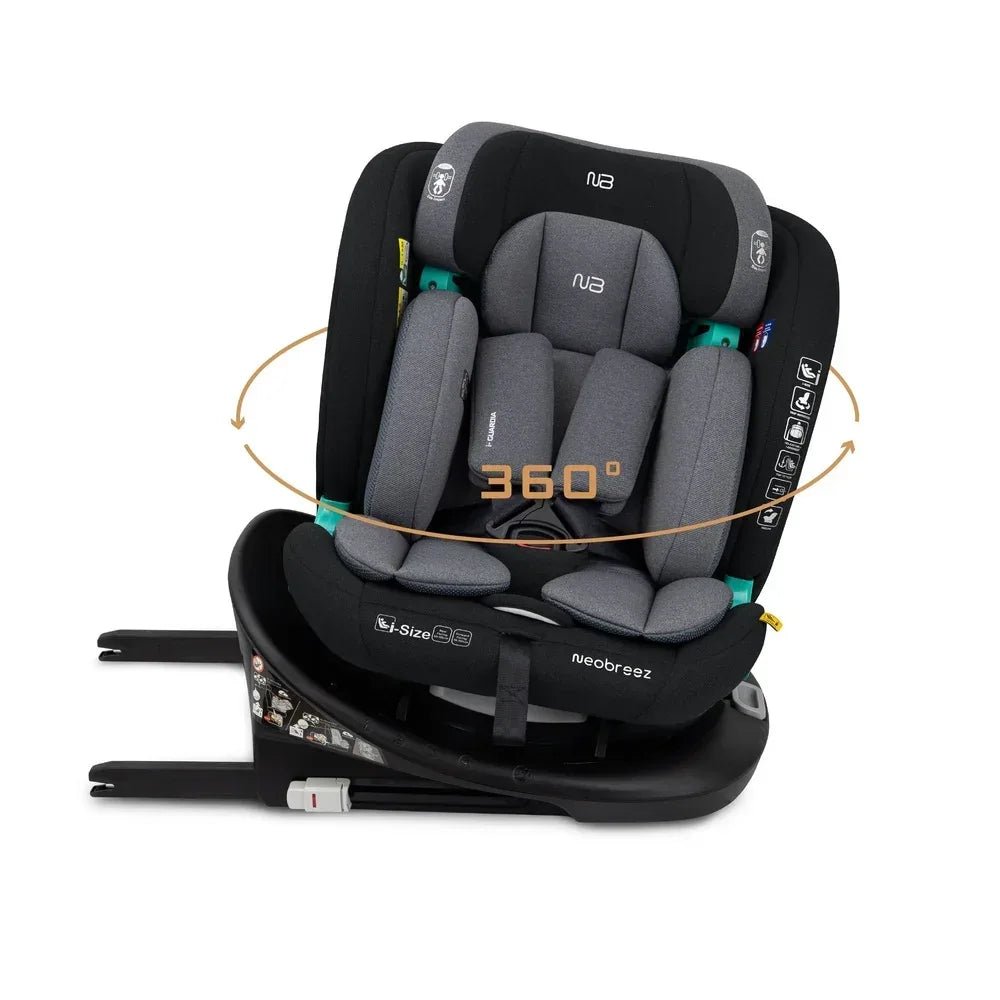 Neobreez i - GUARDIA 360° ISOFIX i - Size Baby Car Seat,All - in - 1 Convertible Kids Toddler Seat,ECER129,0 - 12Yrs,0 - 36Kg,Group 0 +/1/2/5,5 - Point Harness - Adenzo Comfies