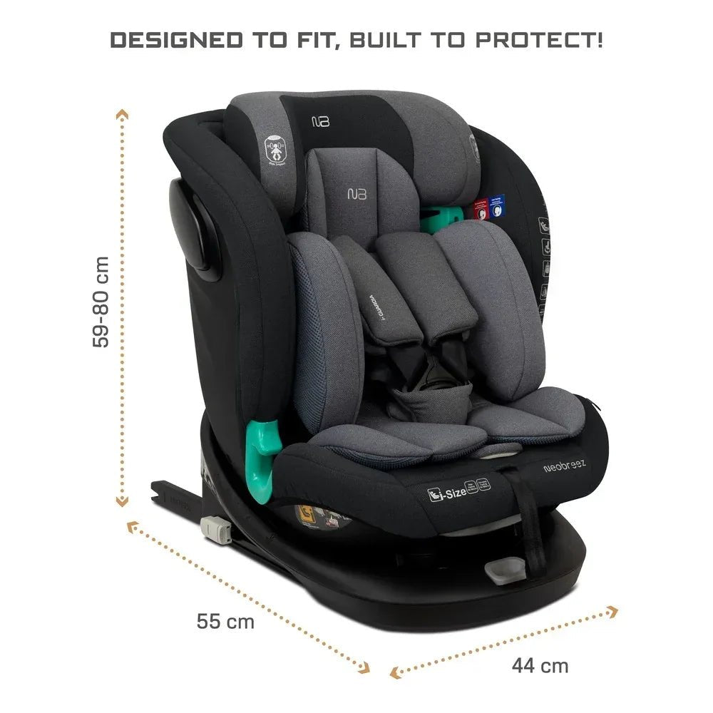 Neobreez i - GUARDIA 360° ISOFIX i - Size Baby Car Seat,All - in - 1 Convertible Kids Toddler Seat,ECER129,0 - 12Yrs,0 - 36Kg,Group 0 +/1/2/5,5 - Point Harness - Adenzo Comfies