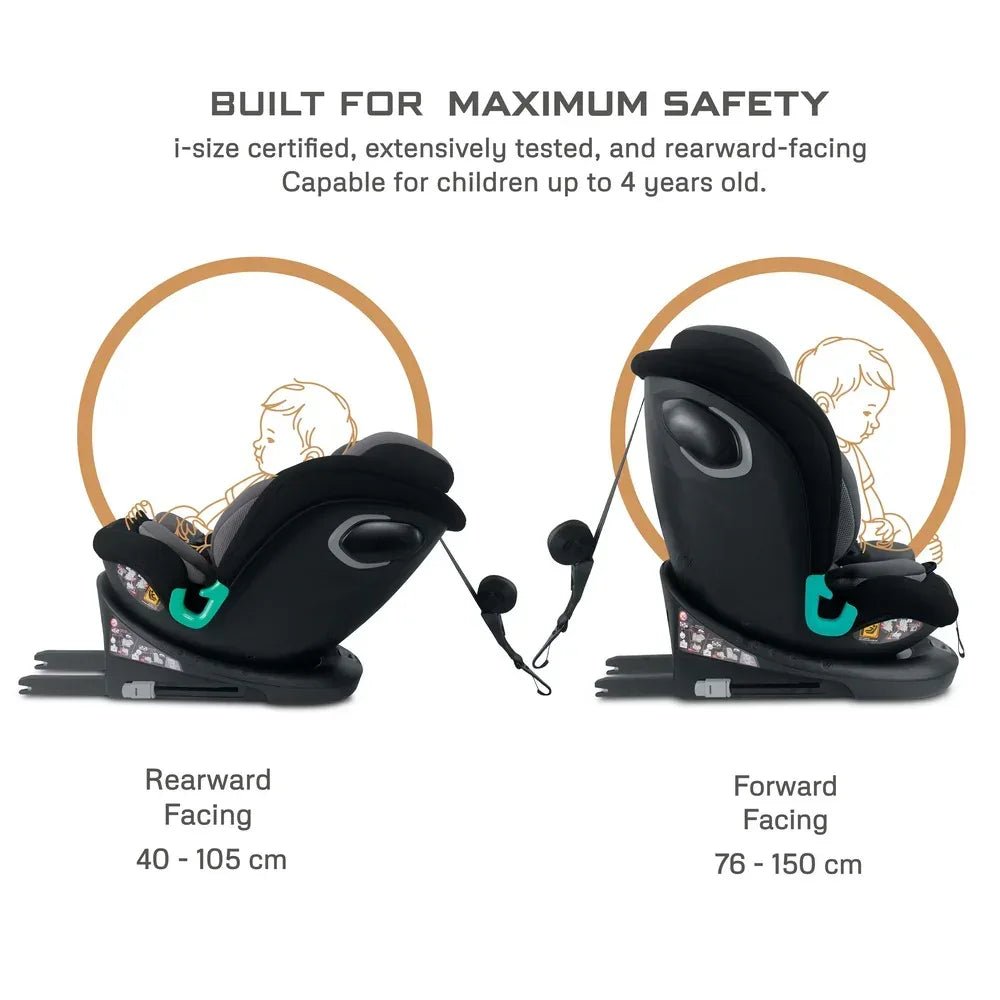 Neobreez i - GUARDIA 360° ISOFIX i - Size Baby Car Seat,All - in - 1 Convertible Kids Toddler Seat,ECER129,0 - 12Yrs,0 - 36Kg,Group 0 +/1/2/5,5 - Point Harness - Adenzo Comfies
