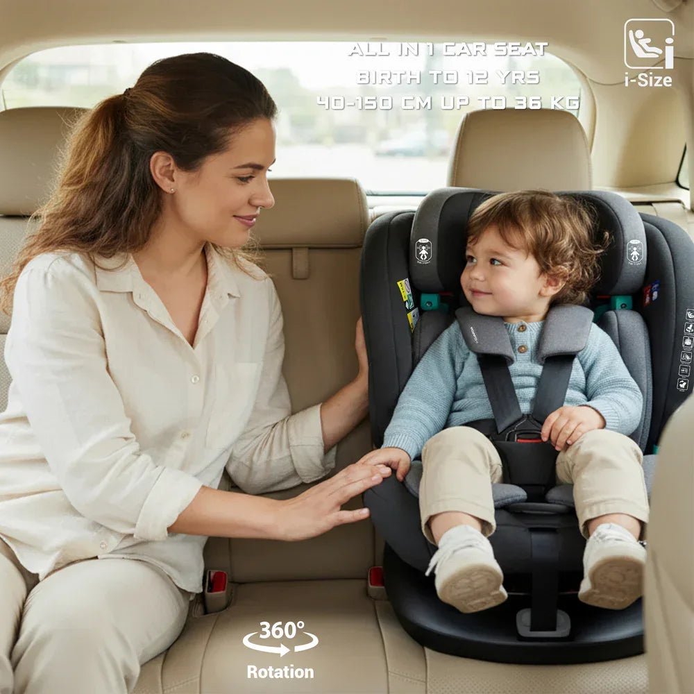 Neobreez i - GUARDIA 360° ISOFIX i - Size Baby Car Seat,All - in - 1 Convertible Kids Toddler Seat,ECER129,0 - 12Yrs,0 - 36Kg,Group 0 +/1/2/5,5 - Point Harness - Adenzo Comfies