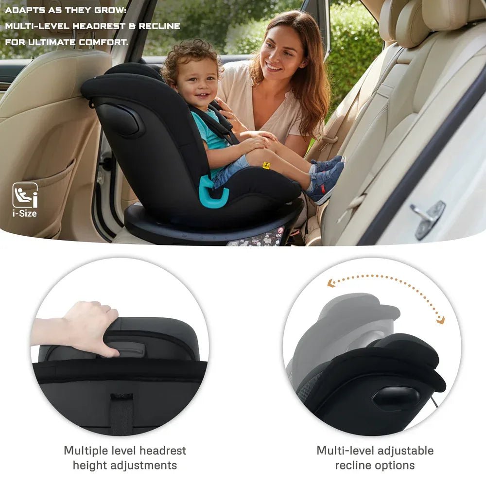 Neobreez i - GUARDIA 360° ISOFIX i - Size Baby Car Seat,All - in - 1 Convertible Kids Toddler Seat,ECER129,0 - 12Yrs,0 - 36Kg,Group 0 +/1/2/5,5 - Point Harness - Adenzo Comfies