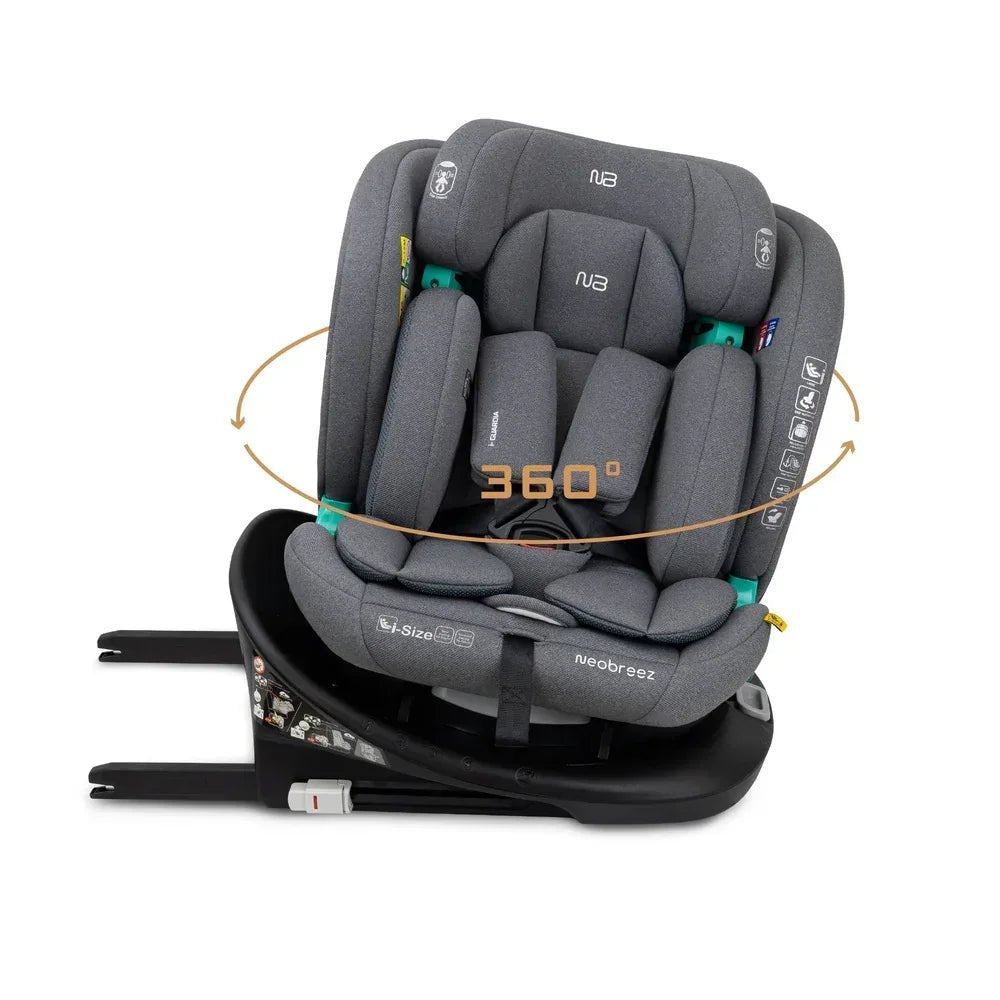Neobreez i - GUARDIA 360° ISOFIX i - Size Baby Car Seat,All - in - 1 Convertible Kids Toddler Seat,ECER129,0 - 12Yrs,0 - 36Kg,Group 0 +/1/2/5,5 - Point Harness - Adenzo Comfies