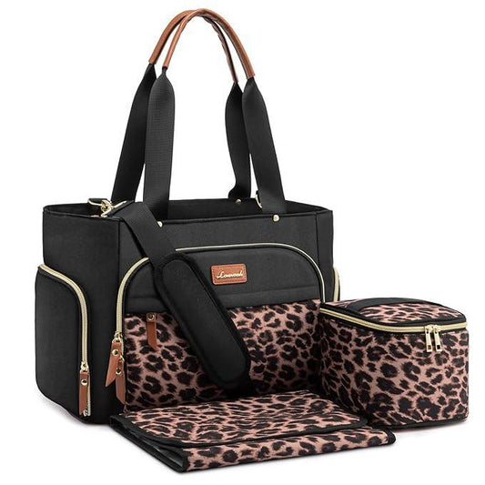 LOVEVOOK Breast Pump Bag & Diaper Tote - 3Pc Set for Breastfeeding Moms - Laptop Pocket, Cooler & Changing Pad - Fits Most Pumps - Adenzo Comfies