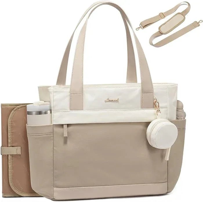 LOVEVOOK Diaper Bag Tote Large Baby Bag for Mom Hostipal and Travel Diaper Tote for Baby Boy with Pacifier Case Changing Pad - Adenzo Comfies